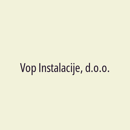 Vop Instalacije, d.o.o. - Logotip