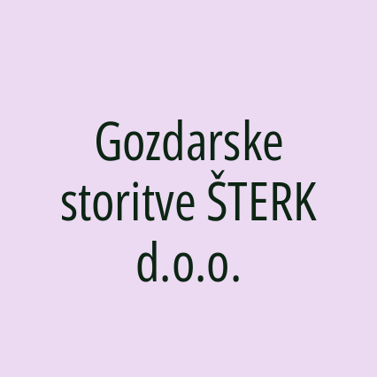 Gozdarske storitve ŠTERK d.o.o.