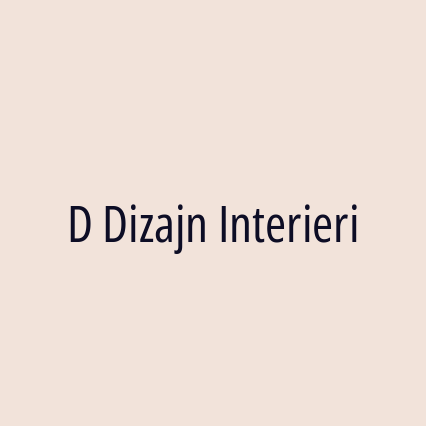 D Dizajn Interieri