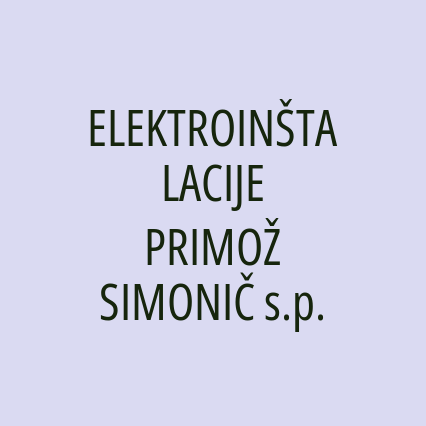 ELEKTROINŠTALACIJE PRIMOŽ SIMONIČ s.p.