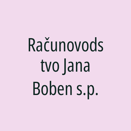 Računovodstvo Jana Boben s.p.