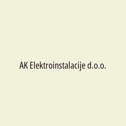 AK Elektroinstalacije d.o.o.