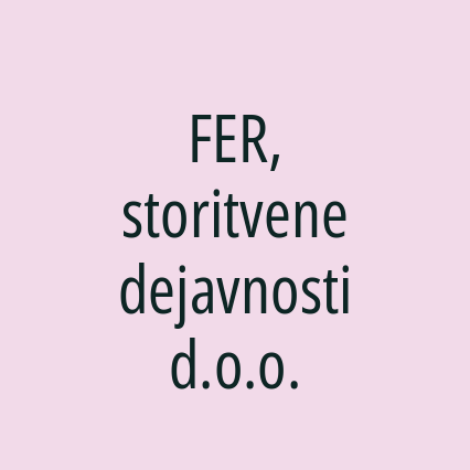 FER, storitvene dejavnosti d.o.o.