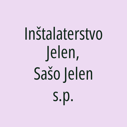 Inštalaterstvo Jelen, Sašo Jelen s.p.