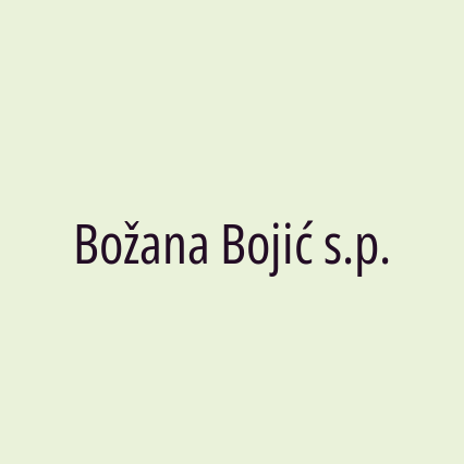 Božana Bojić s.p.