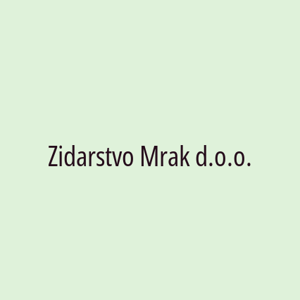 Zidarstvo Mrak d.o.o.