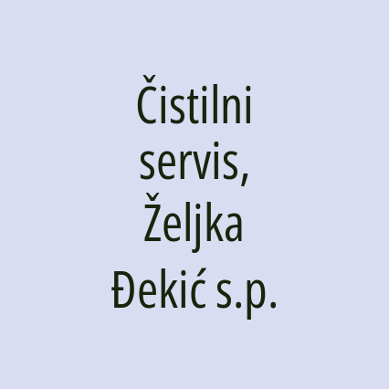 Čistilni servis, Željka Đekić s.p.