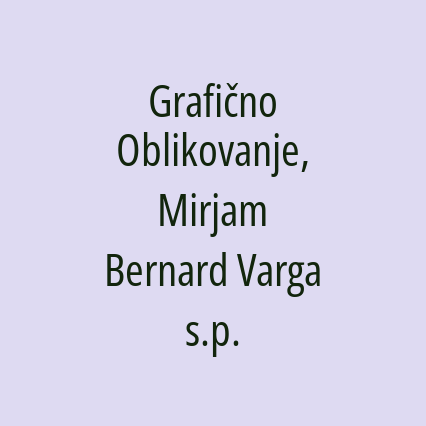 Grafično Oblikovanje, Mirjam Bernard Varga s.p.