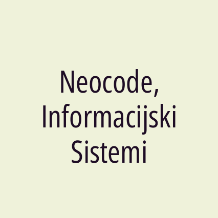 Neocode, Informacijski Sistemi