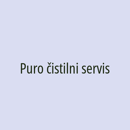 Puro čistilni servis