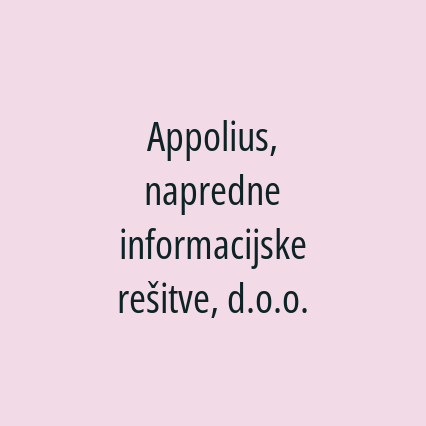 Appolius, napredne informacijske rešitve, d.o.o.