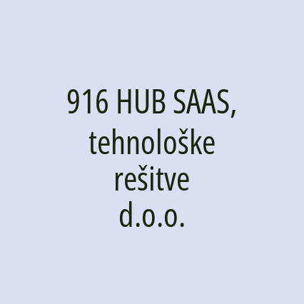 916 HUB SAAS, tehnološke rešitve d.o.o. - Logotip