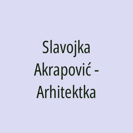 Slavojka Akrapović - Arhitektka