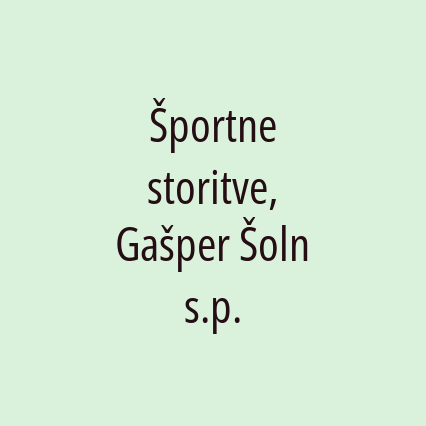 Športne storitve, Gašper Šoln s.p.