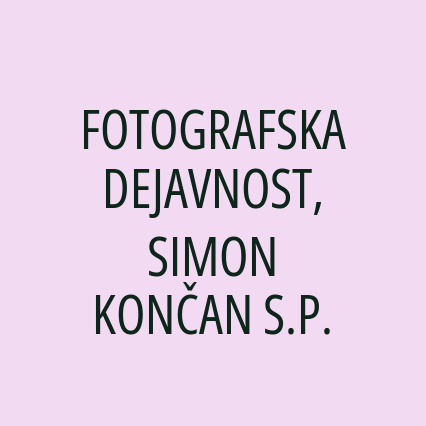 FOTOGRAFSKA DEJAVNOST, SIMON KONČAN S.P.