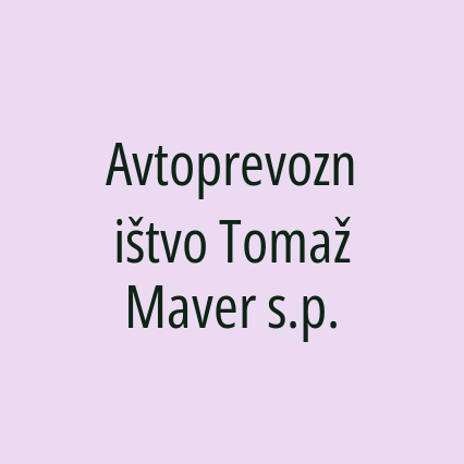 Avtoprevozništvo Tomaž Maver s.p.