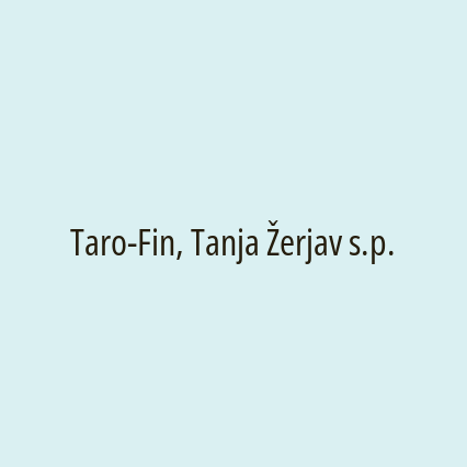 Taro-Fin, Tanja Žerjav s.p.