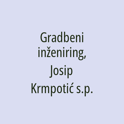 Gradbeni inženiring, Josip Krmpotić s.p.