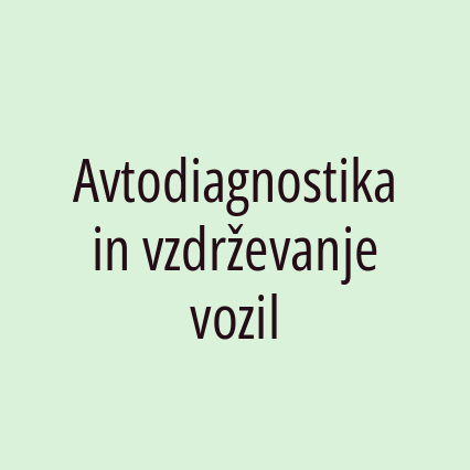 Avtodiagnostika in vzdrževanje vozil