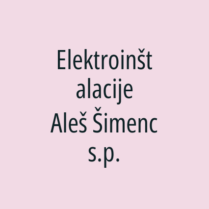 Elektroinštalacije Aleš Šimenc s.p.