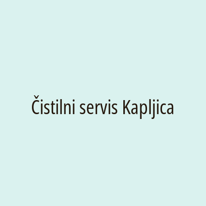 Čistilni servis Kapljica