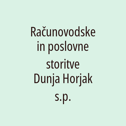 Računovodske in poslovne storitve Dunja Horjak s.p.