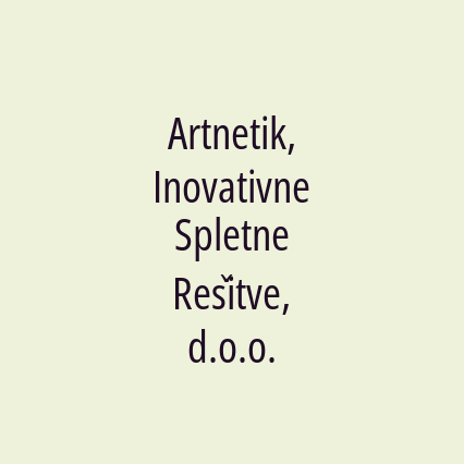 Artnetik, Inovativne Spletne Rešitve, d.o.o.