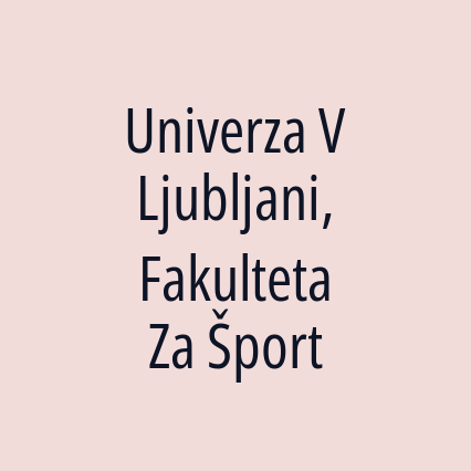 Univerza V Ljubljani, Fakulteta Za Šport