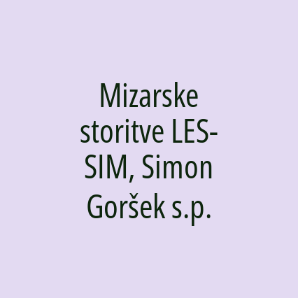 Mizarske storitve LES-SIM, Simon Goršek s.p.