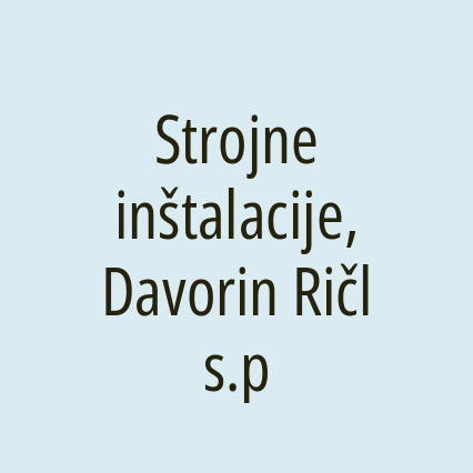 Strojne inštalacije, Davorin Ričl s.p