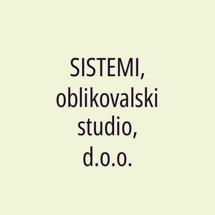 SISTEMI, oblikovalski studio, d.o.o.