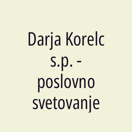 Darja Korelc s.p. - poslovno svetovanje