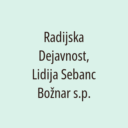 Radijska Dejavnost, Lidija Sebanc Božnar s.p.