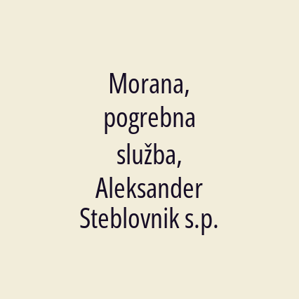 Morana, pogrebna služba, Aleksander Steblovnik s.p. - Logotip