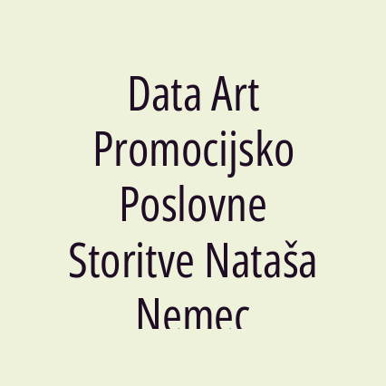 Data Art Promocijsko Poslovne Storitve Nataša Nemec