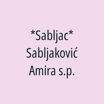 *Sabljac* Sabljaković Amira s.p.