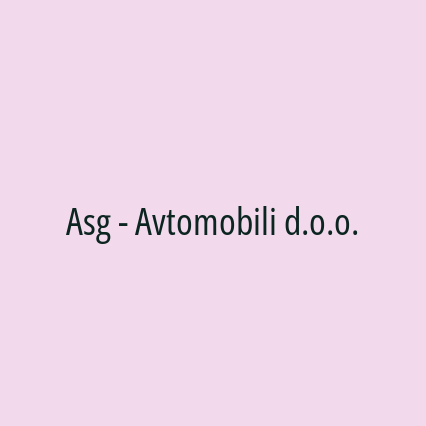 Asg - Avtomobili d.o.o.