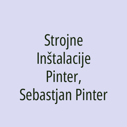 Strojne Inštalacije Pinter, Sebastjan Pinter