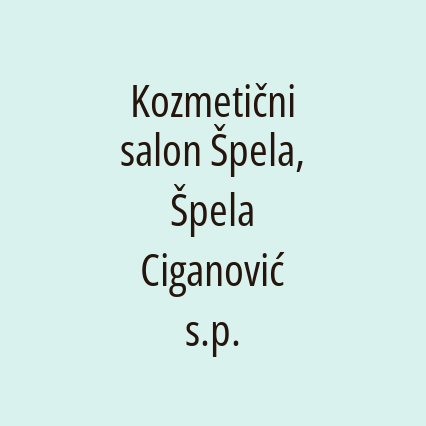 Kozmetični salon Špela, Špela Ciganović s.p.