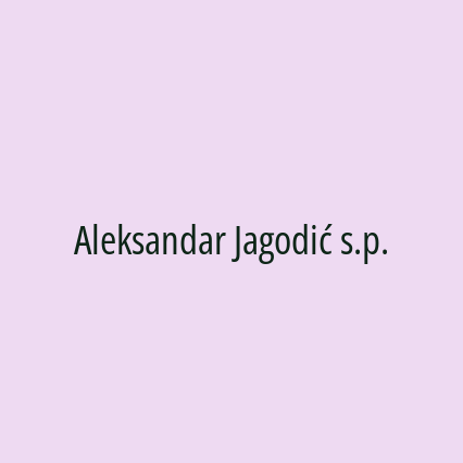 Aleksandar Jagodić s.p.