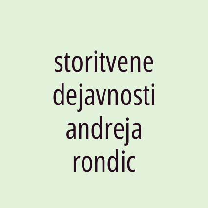 storitvene dejavnosti andreja rondic
