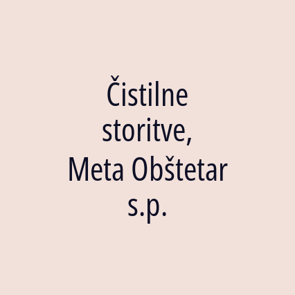 Čistilne storitve, Meta Obštetar s.p.