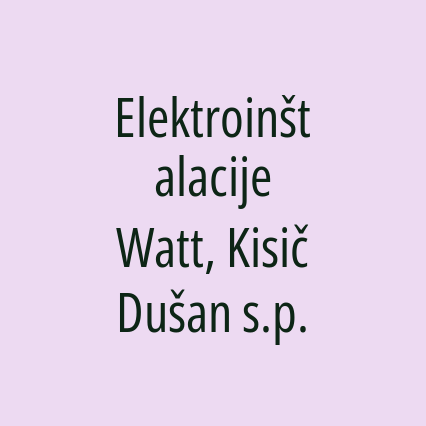 Elektroinštalacije Watt, Kisič Dušan s.p. - Logotip