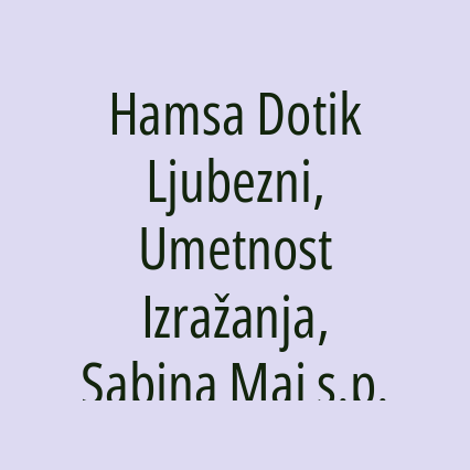 Hamsa Dotik Ljubezni, Umetnost Izražanja, Sabina Mai s.p.