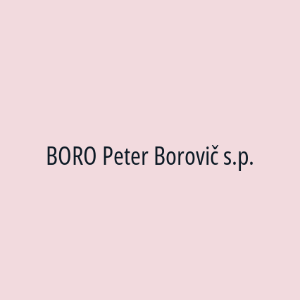 BORO Peter Borovič s.p.