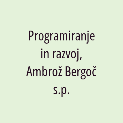 Programiranje in razvoj, Ambrož Bergoč s.p.