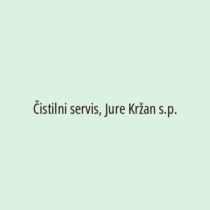 Čistilni servis, Jure Kržan s.p.