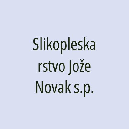 Slikopleskarstvo Jože Novak s.p.