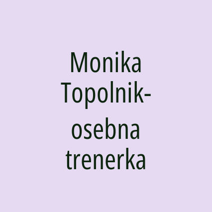 Monika Topolnik- osebna trenerka