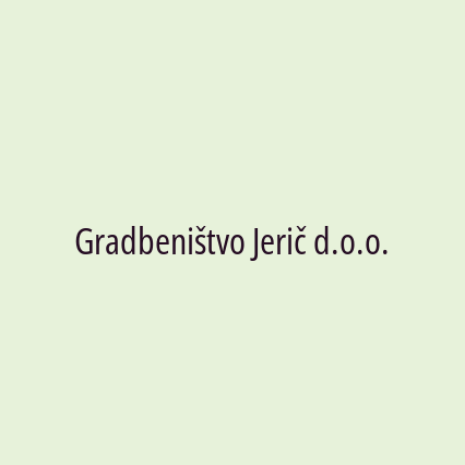 Gradbeništvo Jerič d.o.o.